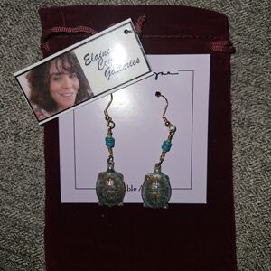 Turquoise Turtle Earrings